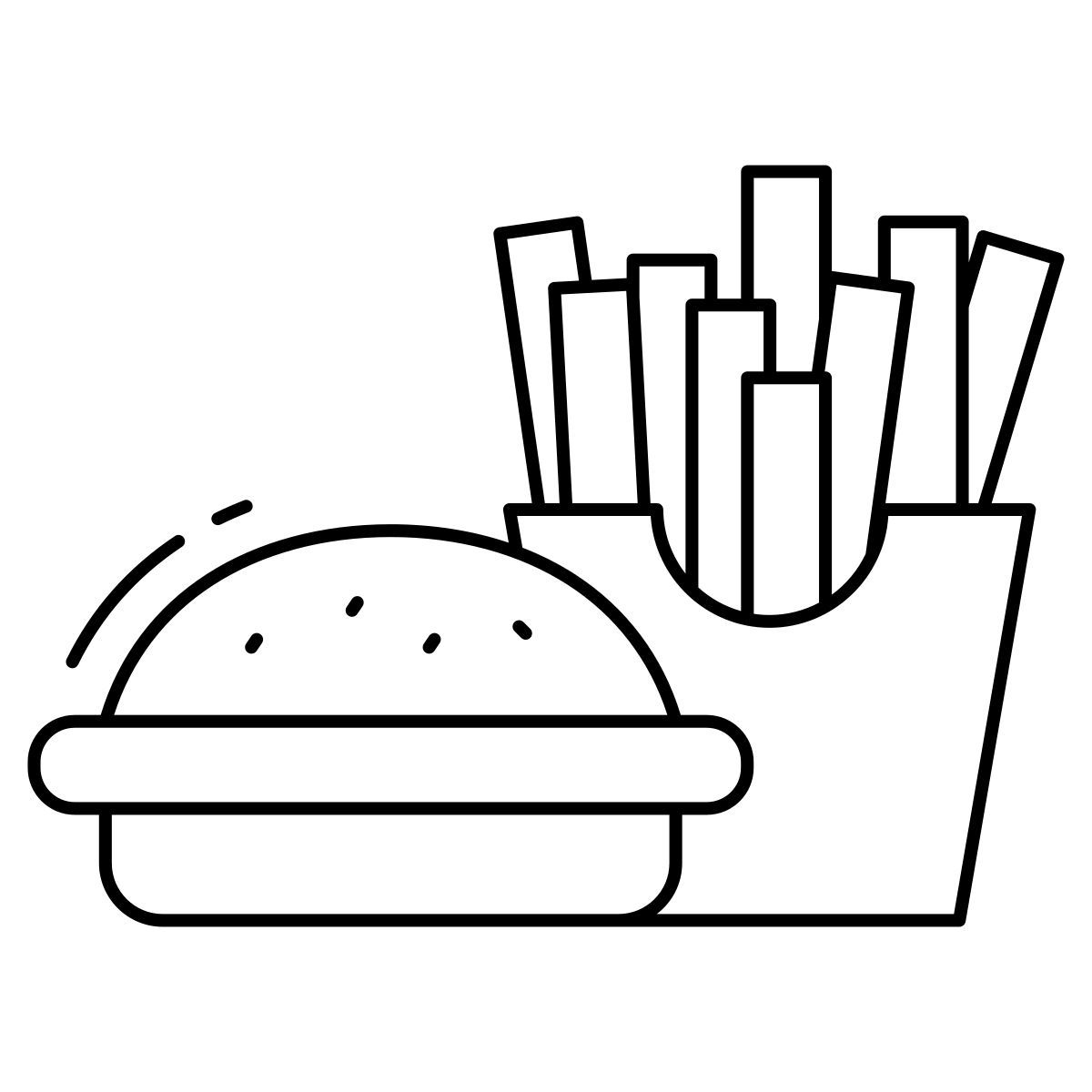burger with fries icon