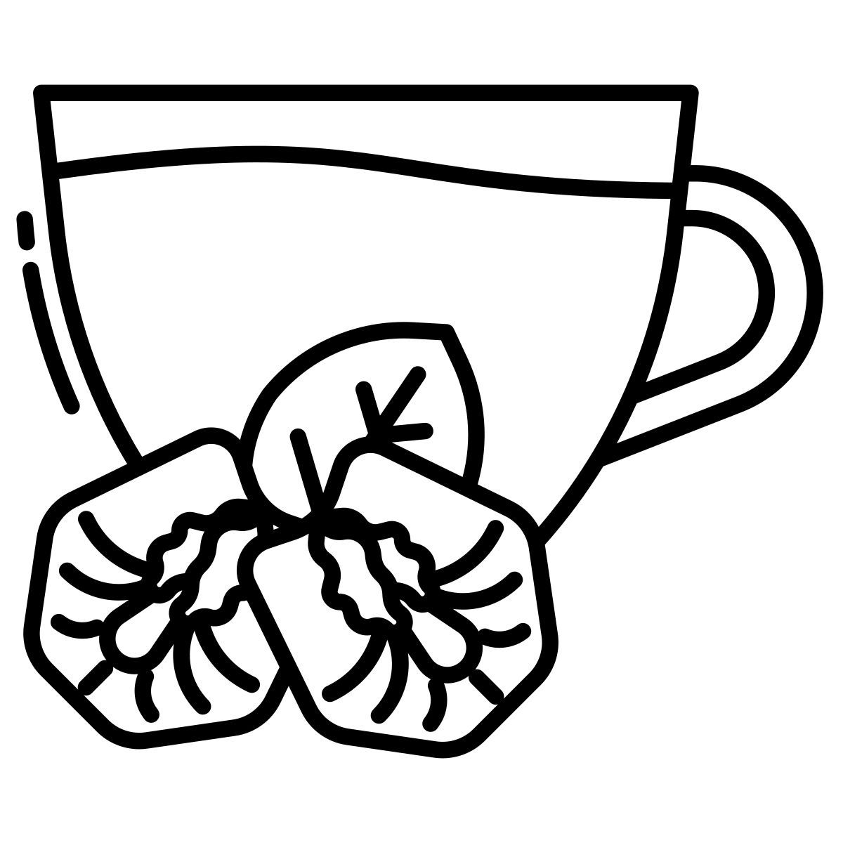butterfly pea blue tea with milk icon