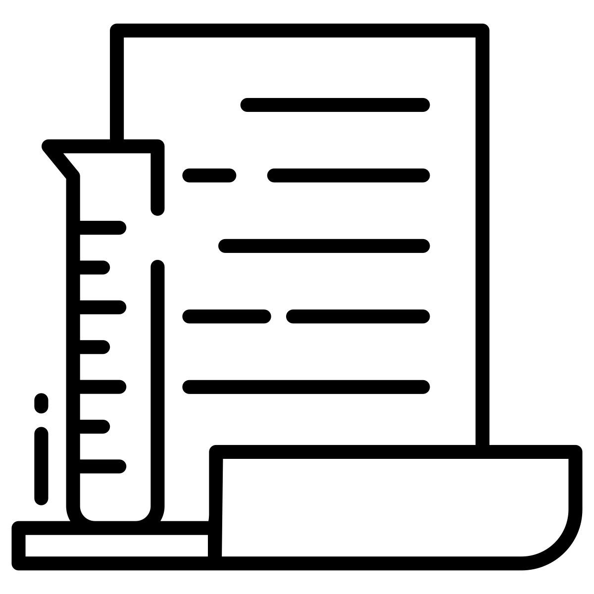 chemistry lab testing note icon
