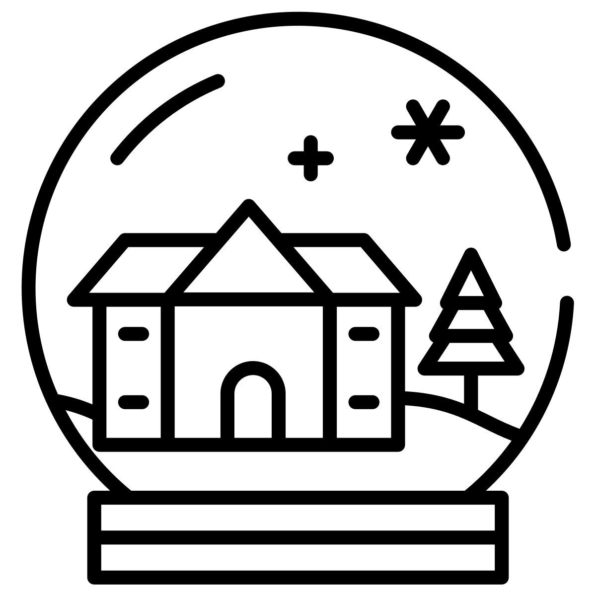 christmas ball house icon