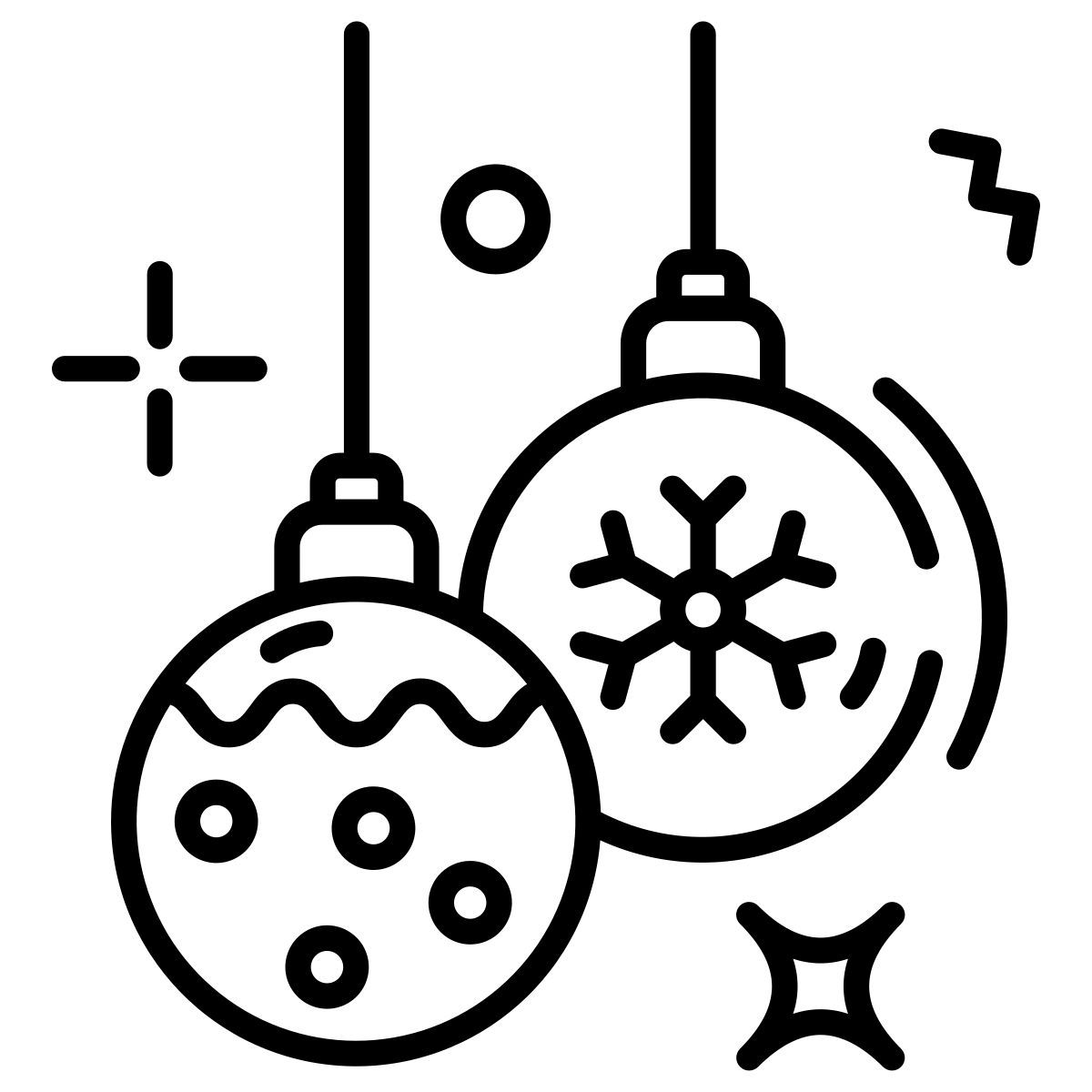 christmas baubles icon