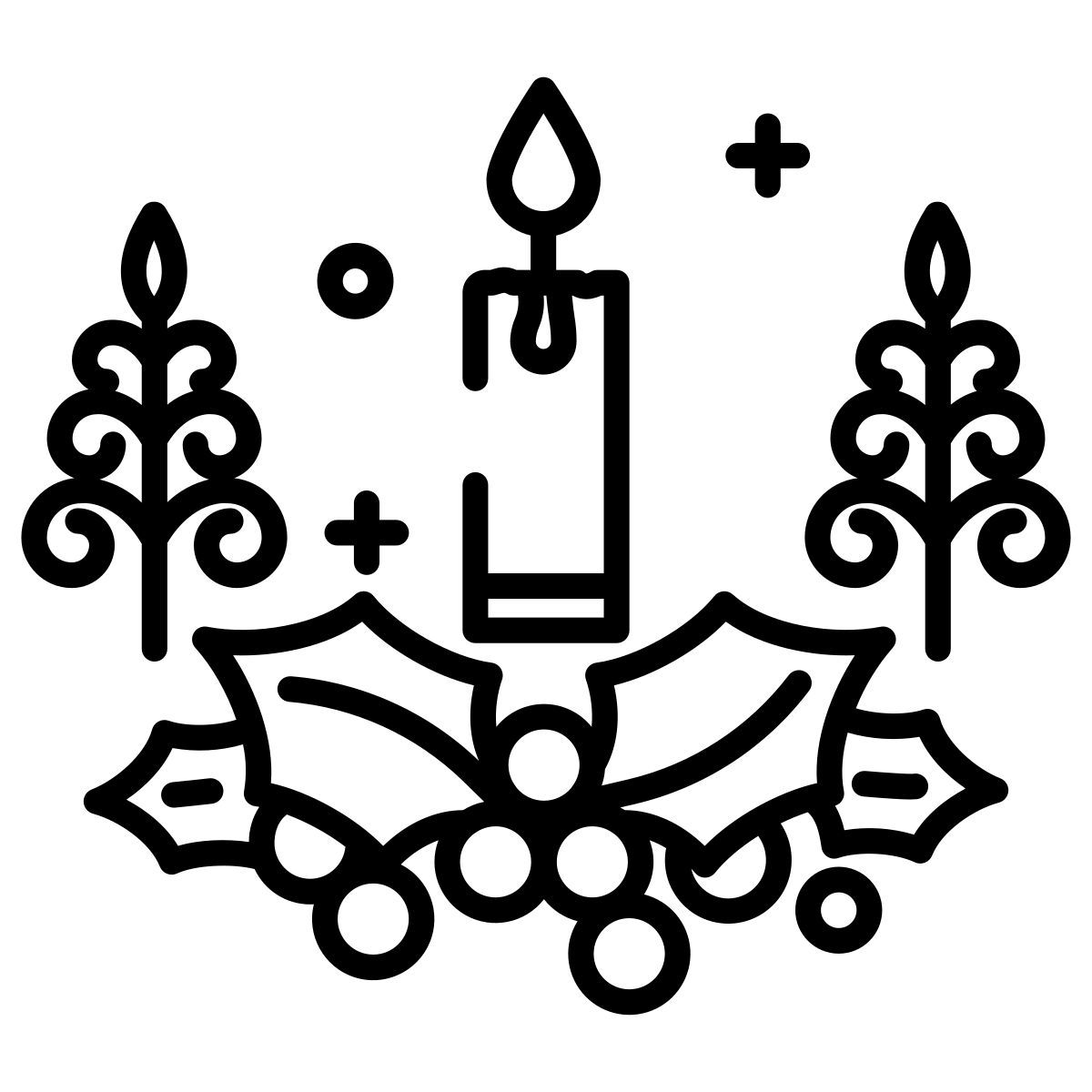 christmas candle icon
