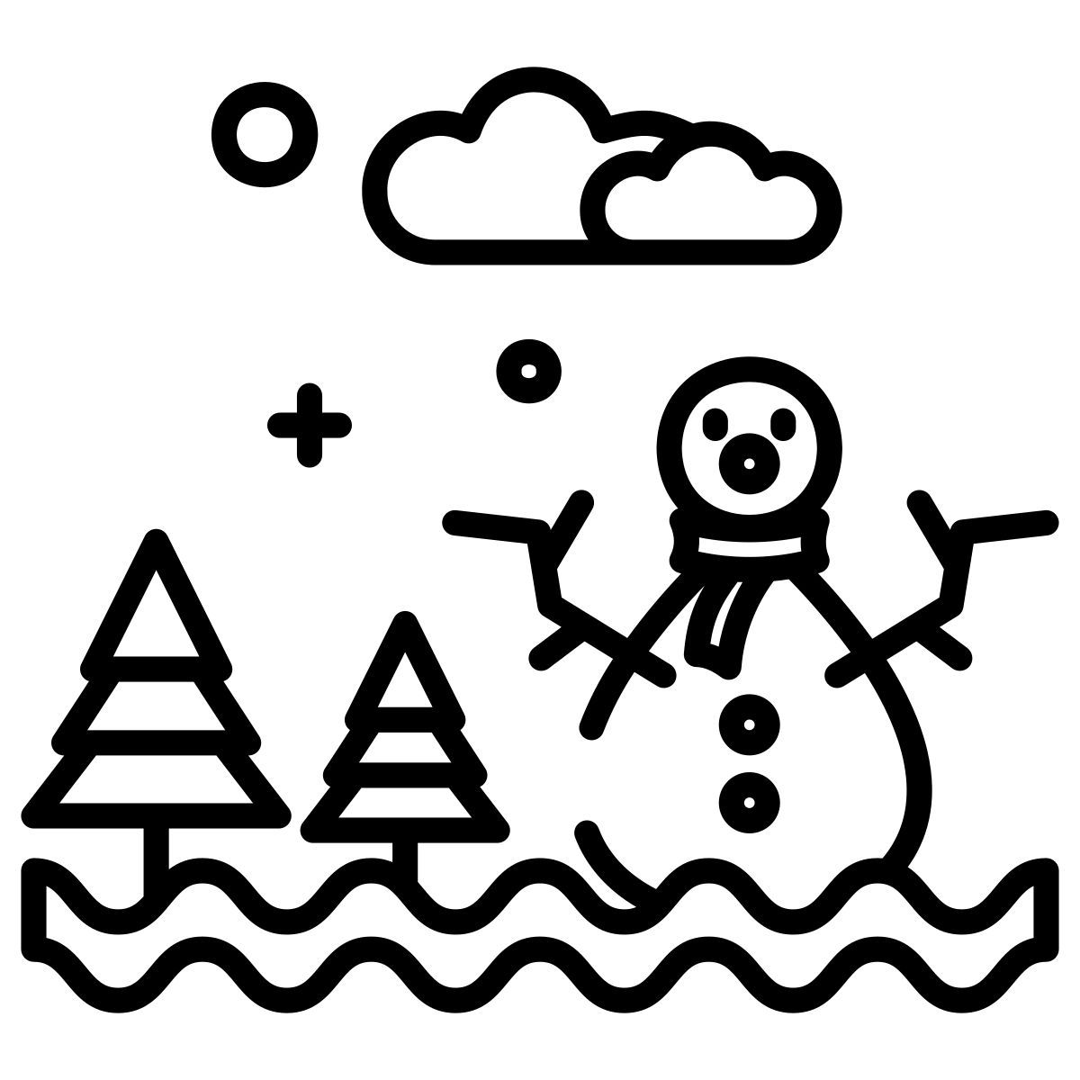 christmas landscape icon
