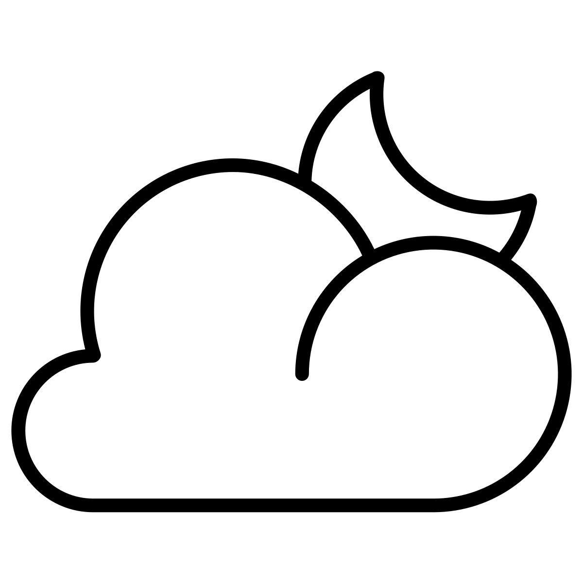 clima nube y luna externo icongeek26 esquema icongeek26 icon