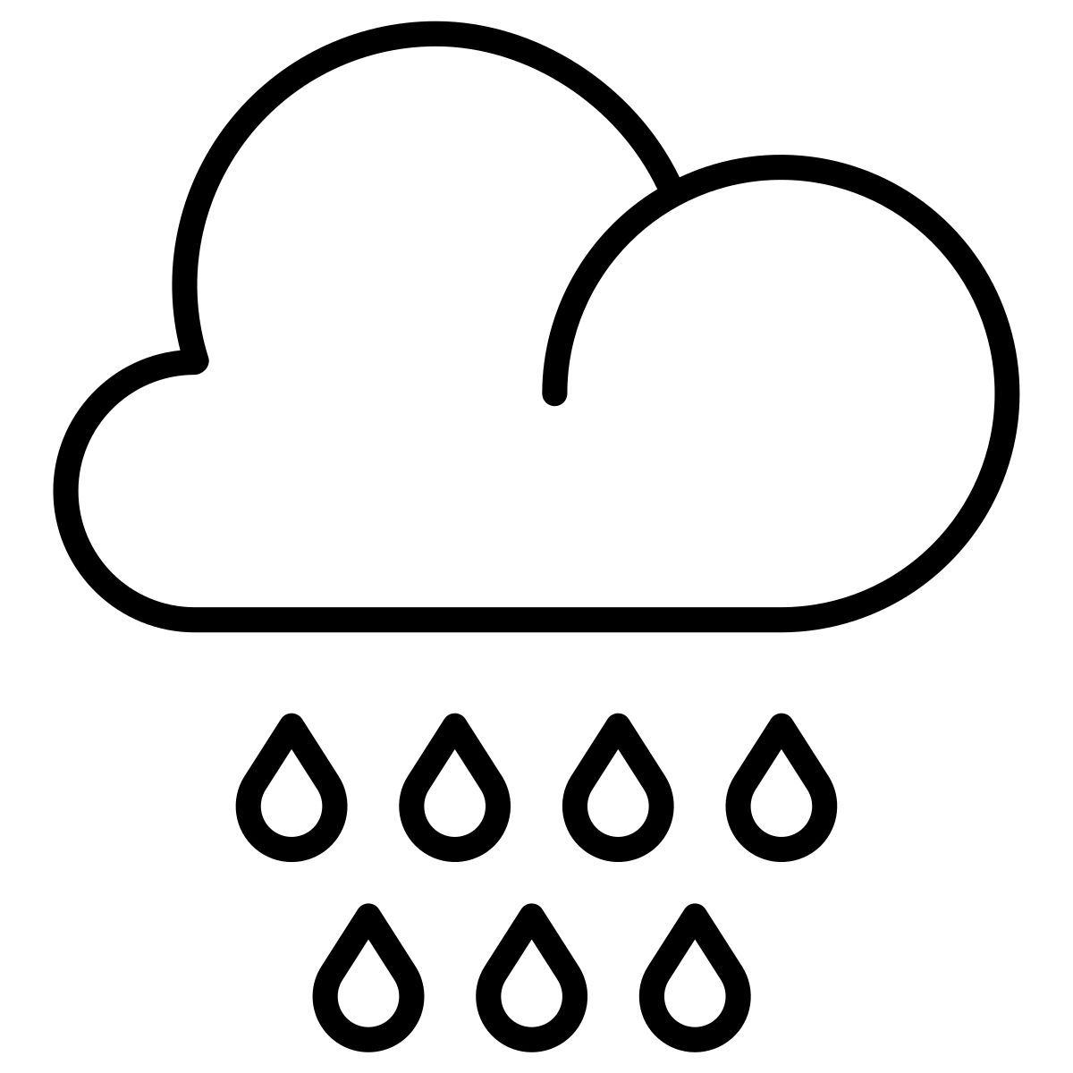 cloud and rain icon