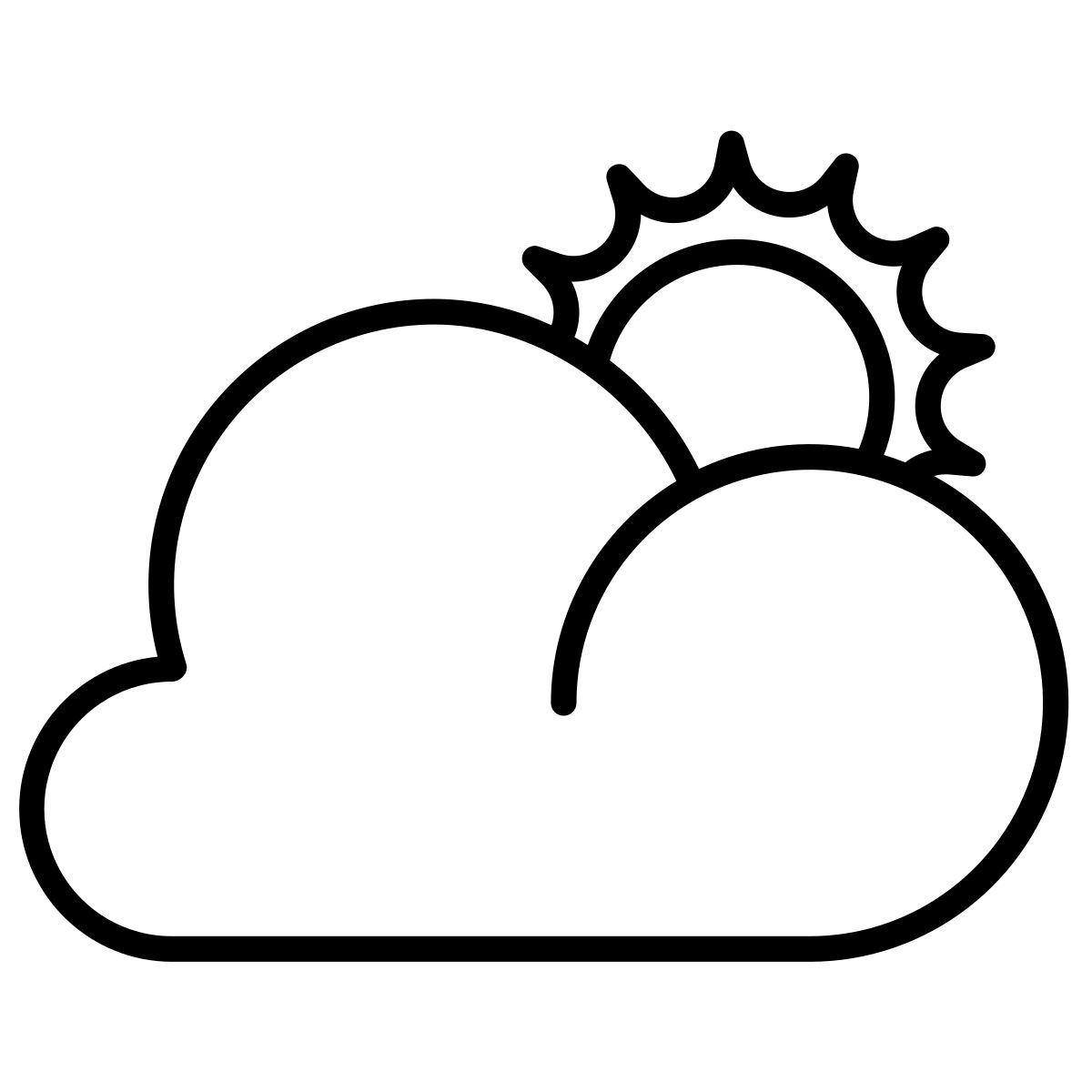 cloud and sun icon