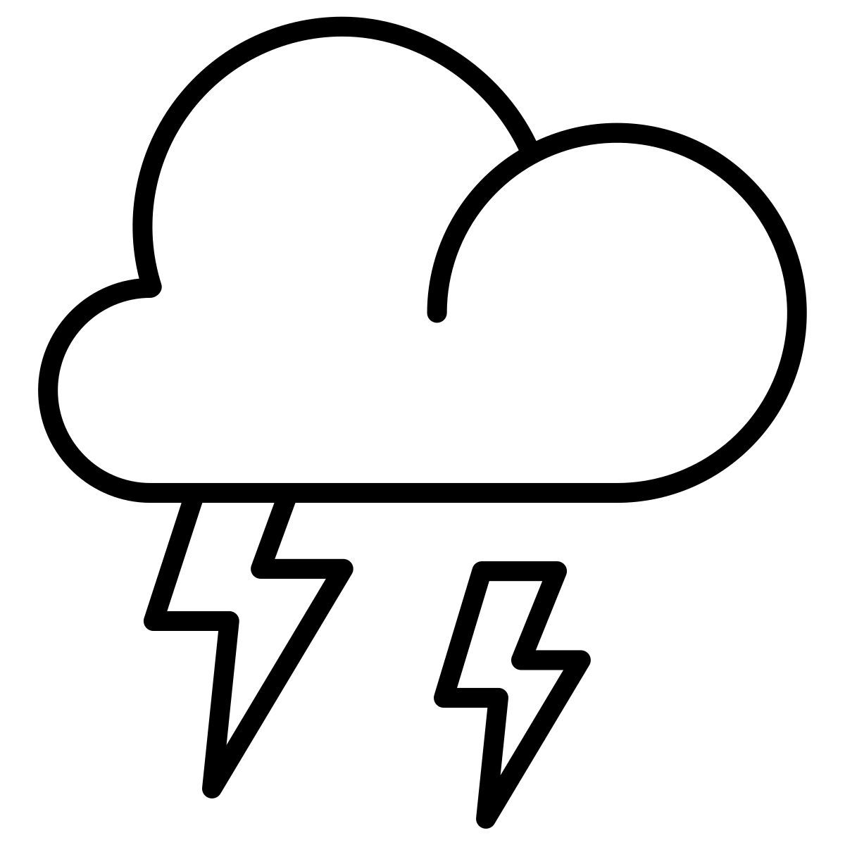 cloud and thunder icon