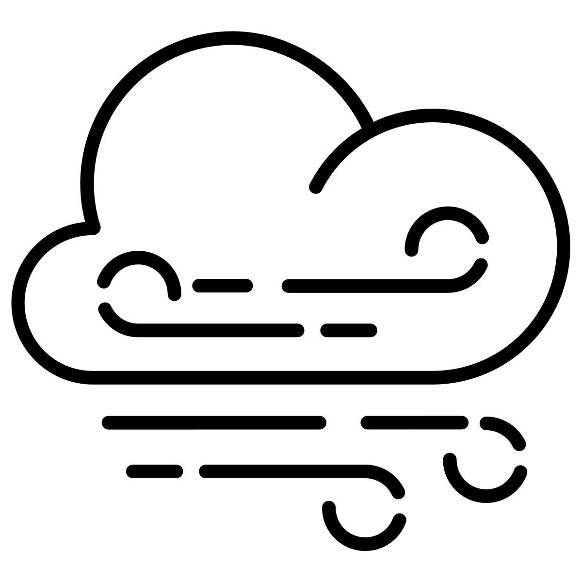 cloud and wind icon