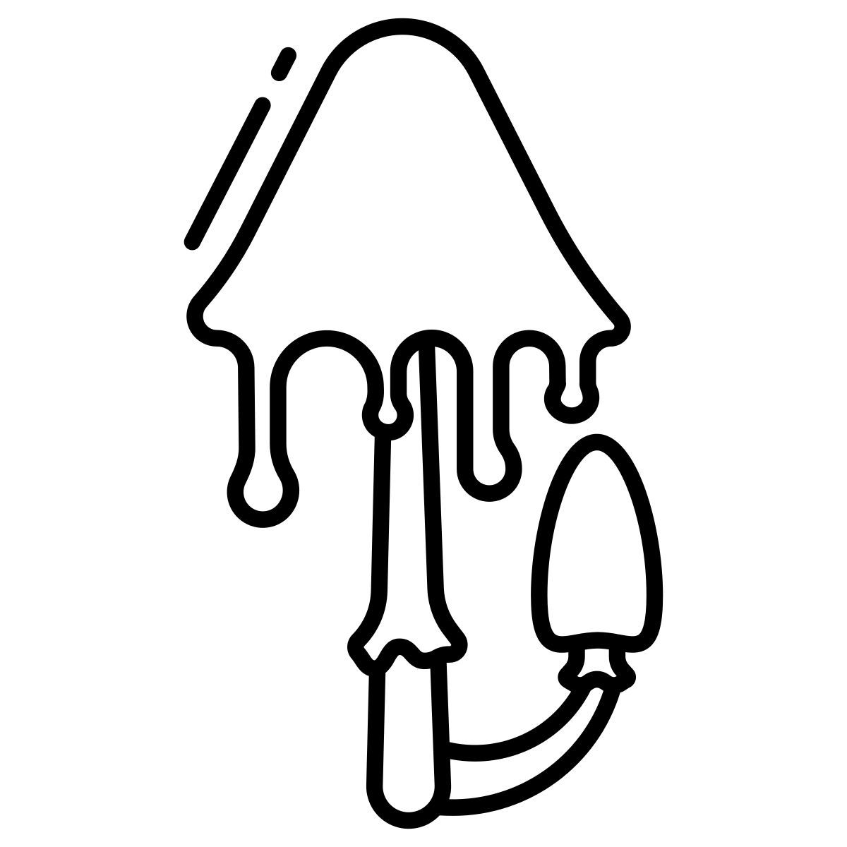 common ink cap mushroom icon