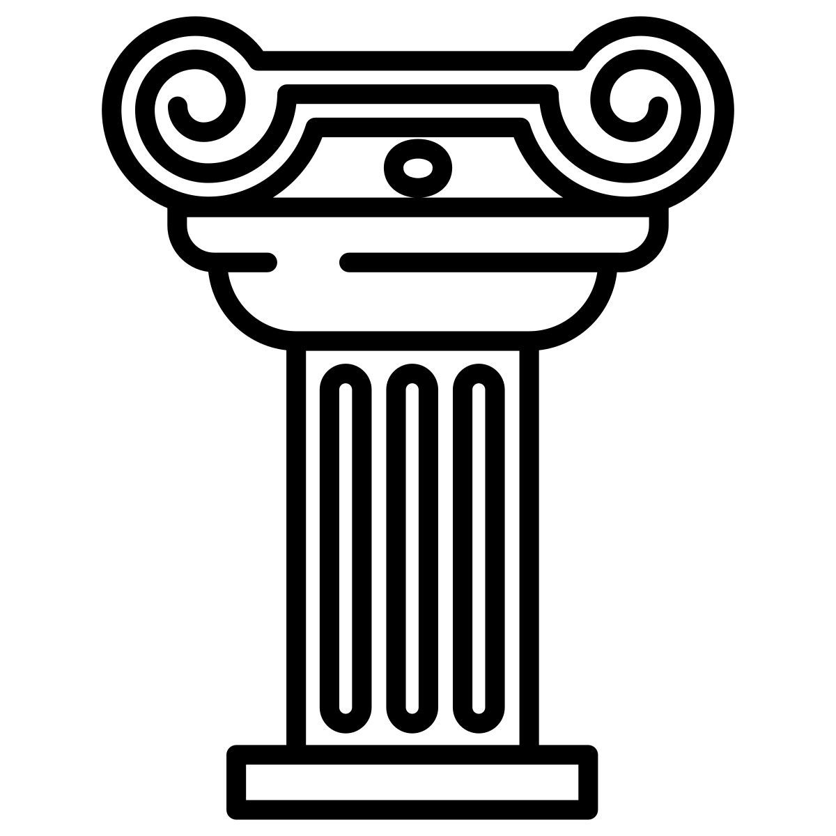 corinthian short pillar icon