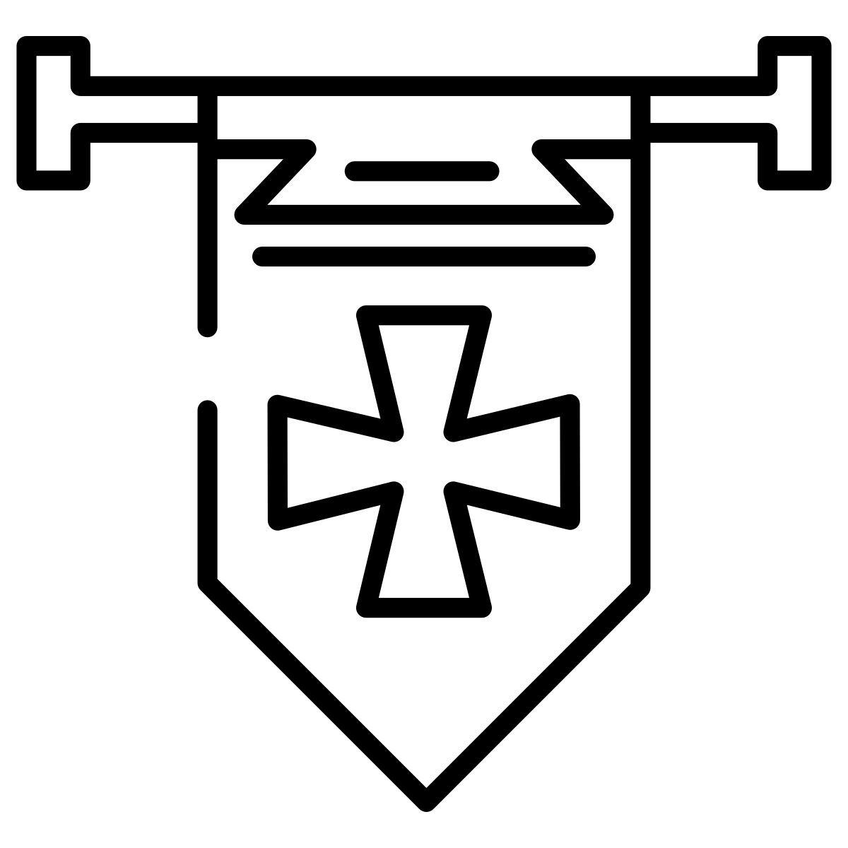 drapeau croisé icon