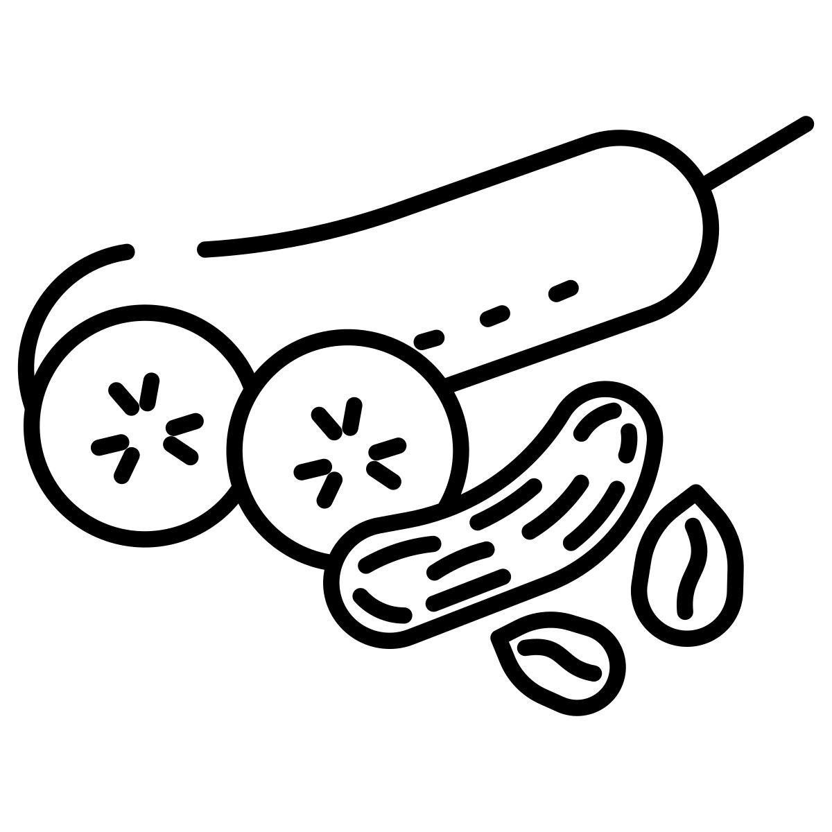 cucumber and peanut icon