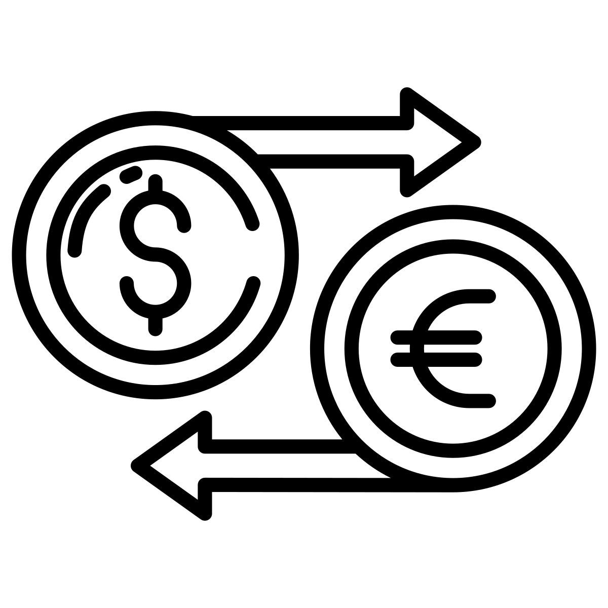 currency exchange euro icon