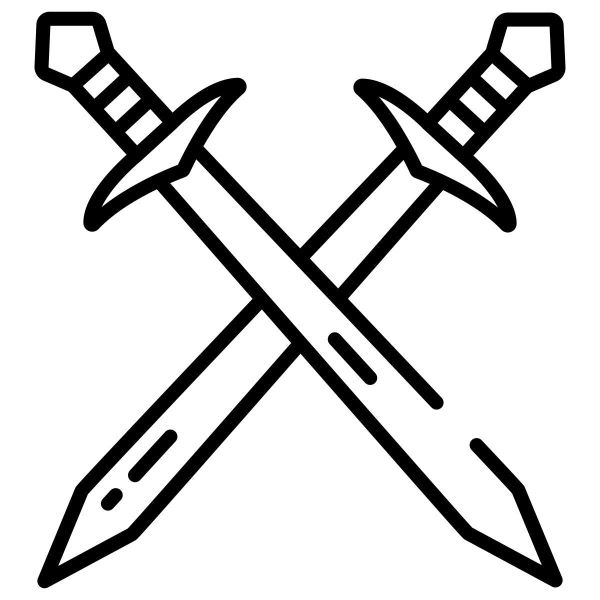 dagger crossed icon