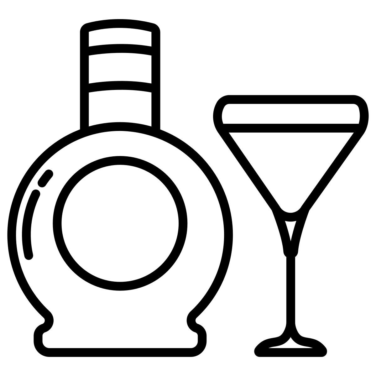 dark chocolate liqueur icon