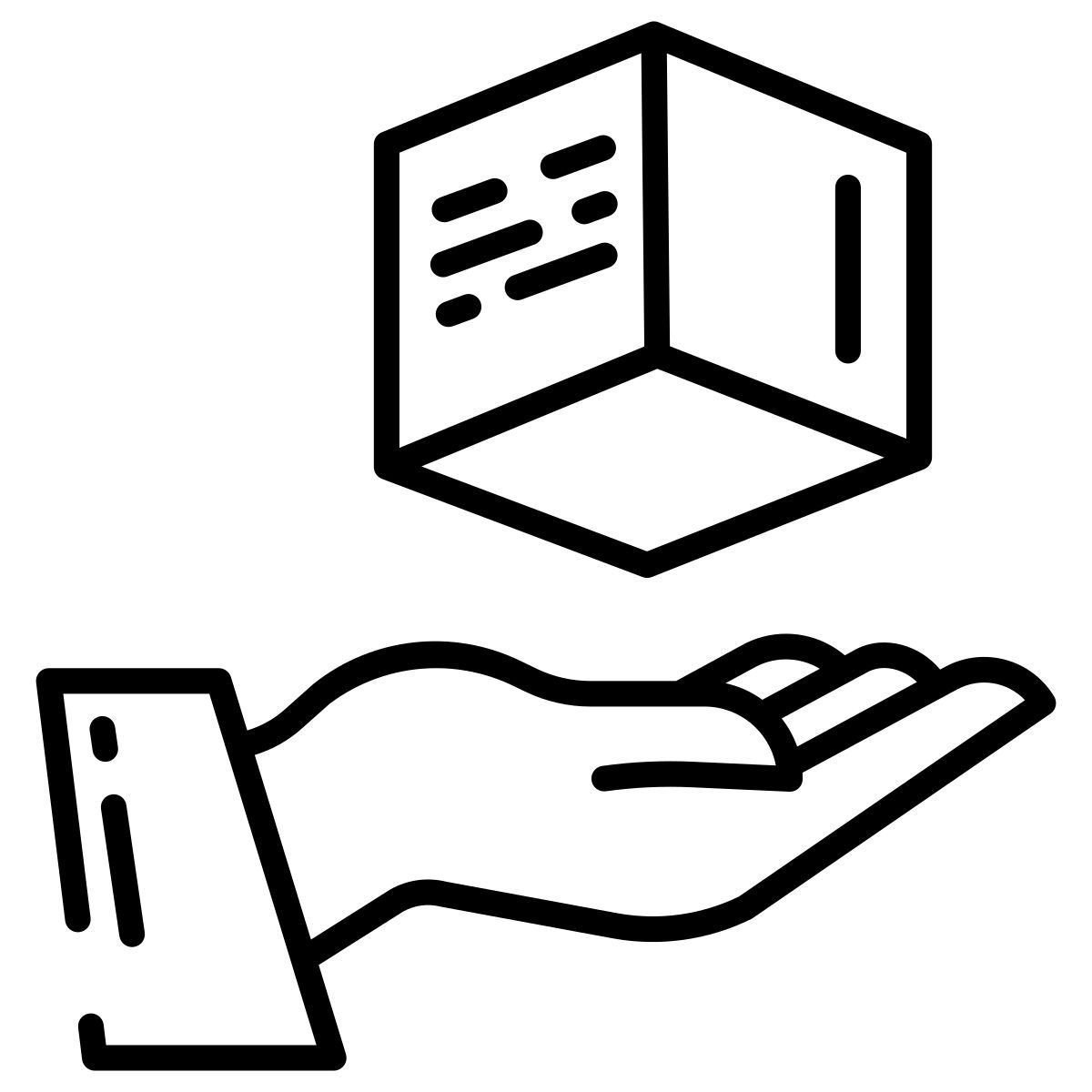deliver in hand icon