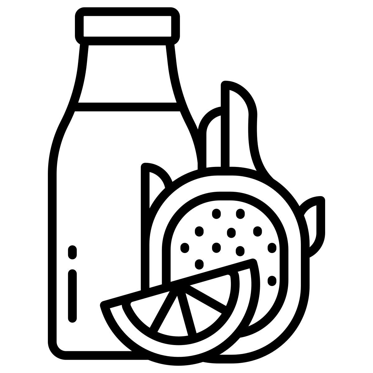 dragon fruit and lemon smoothie icon