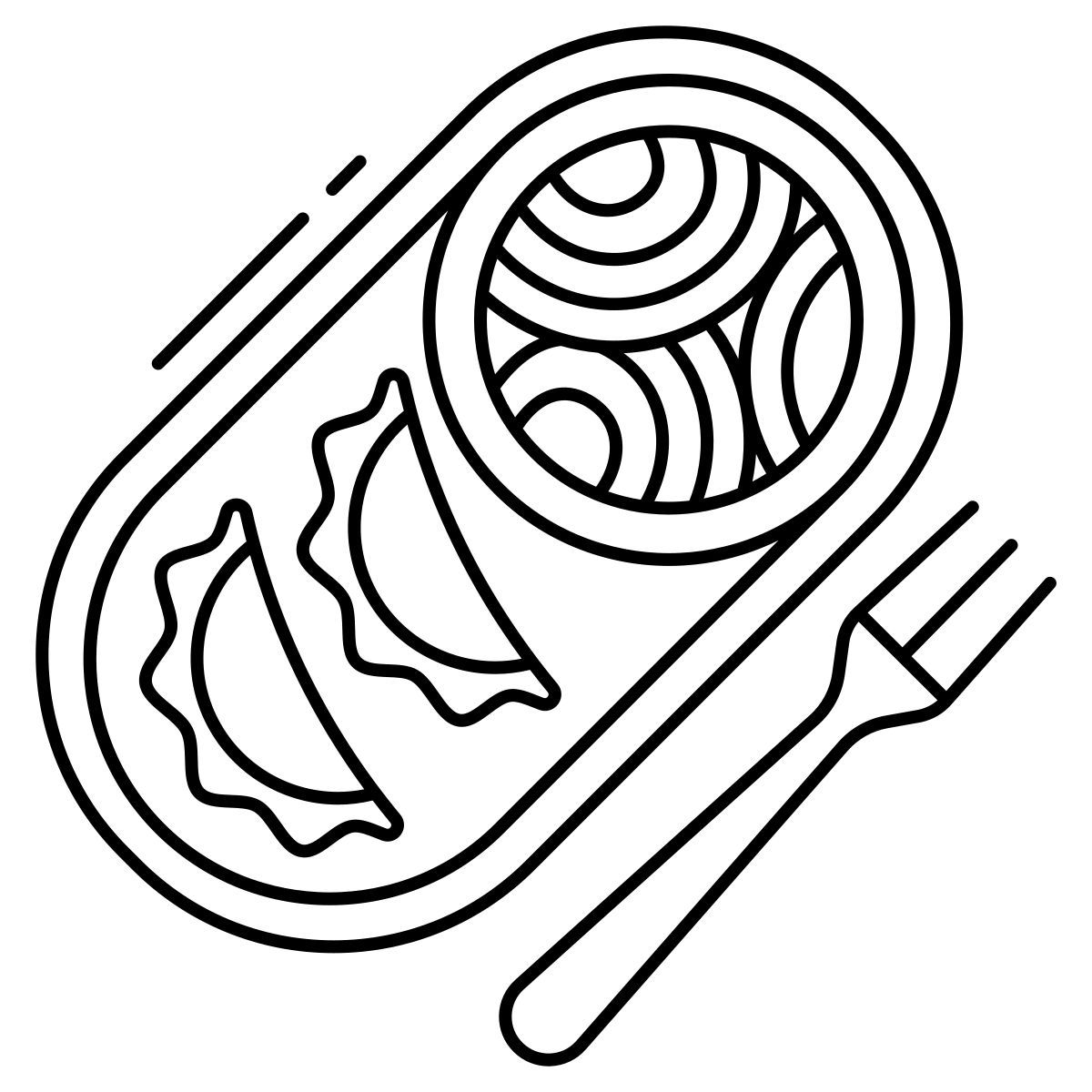 dumplings and noodles icon