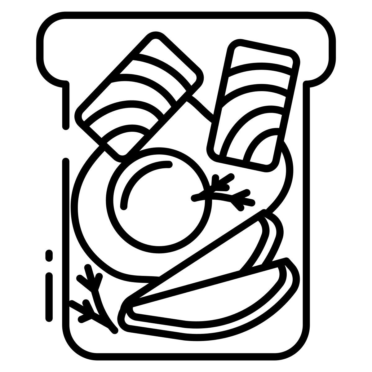 egg and salmon toast icon