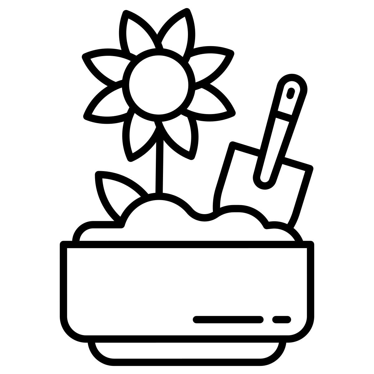 flower potting icon