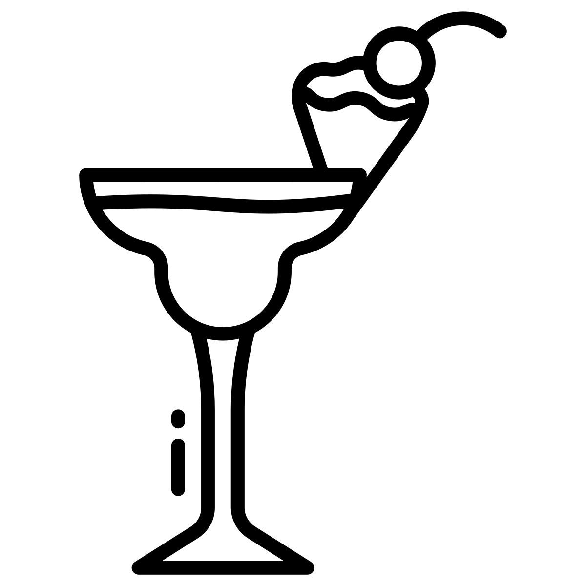 fruit juice with pineapple and cherry on top icon