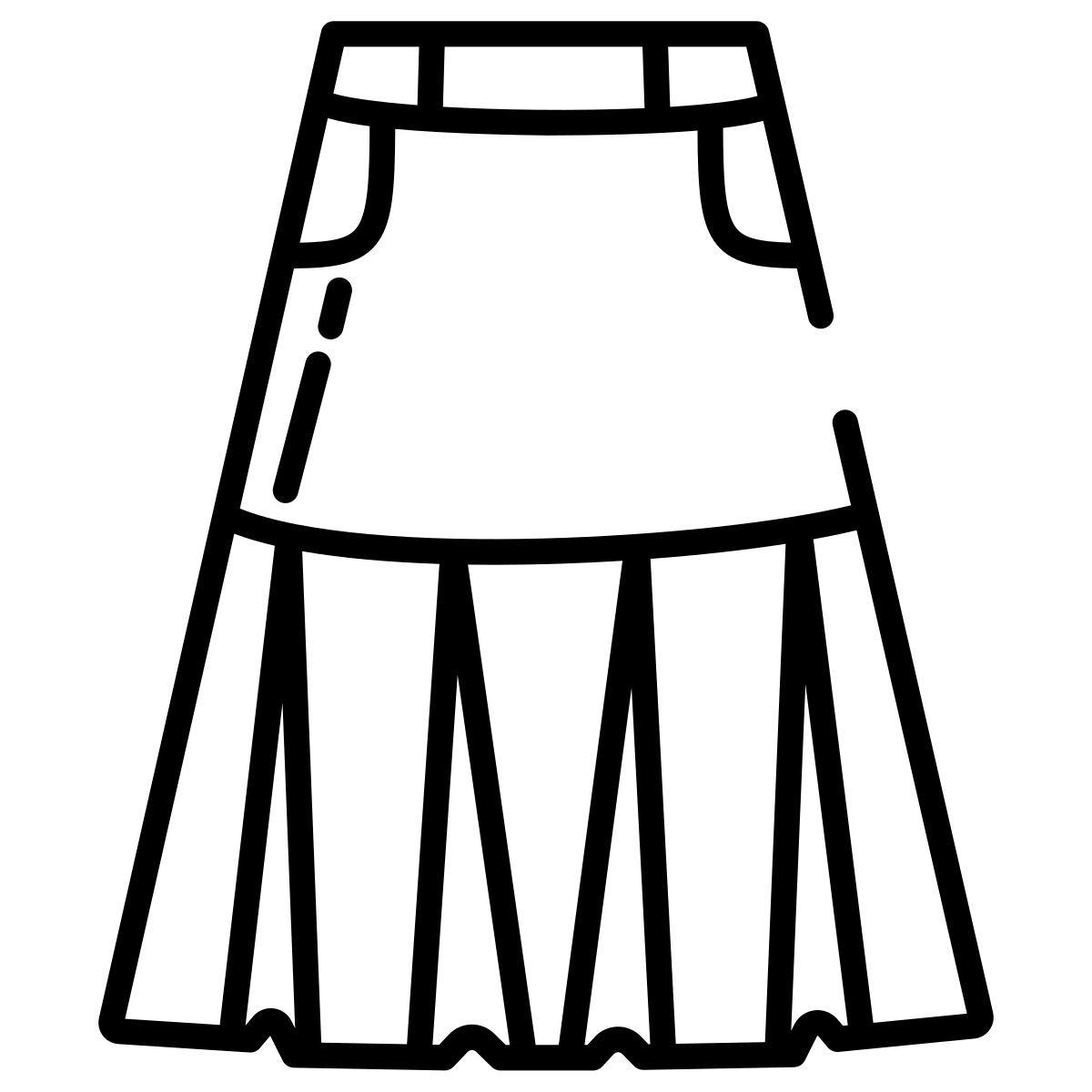 godet skirt icon