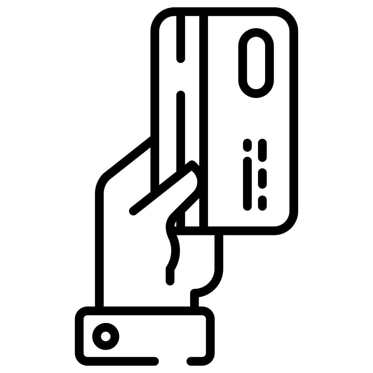 hand holding card icon
