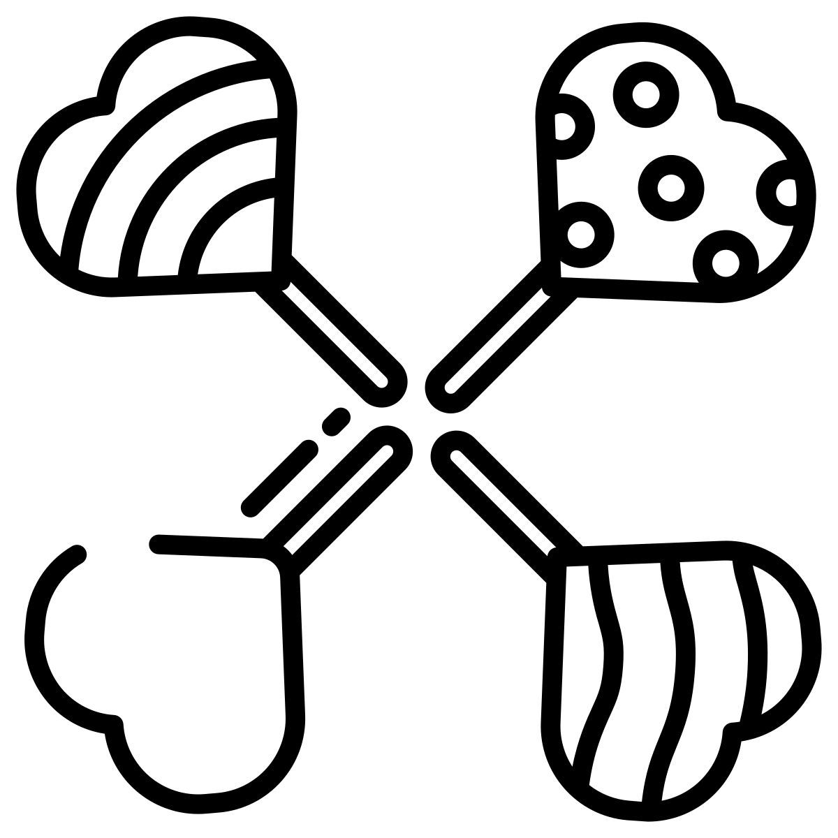 heart lollipops icon