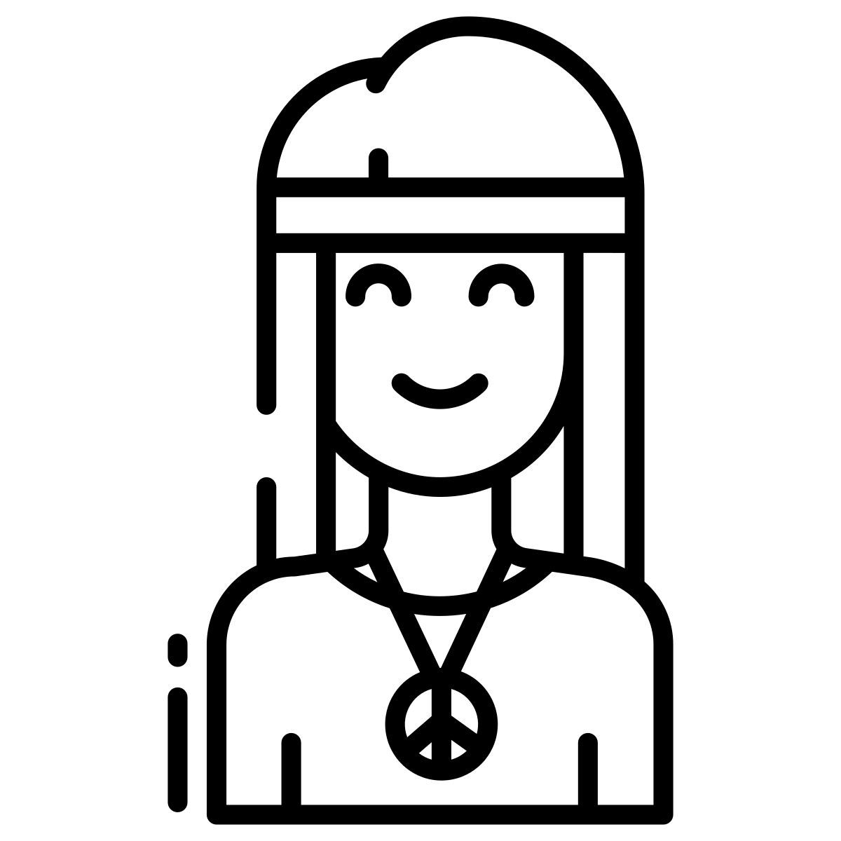 hippie girl icon
