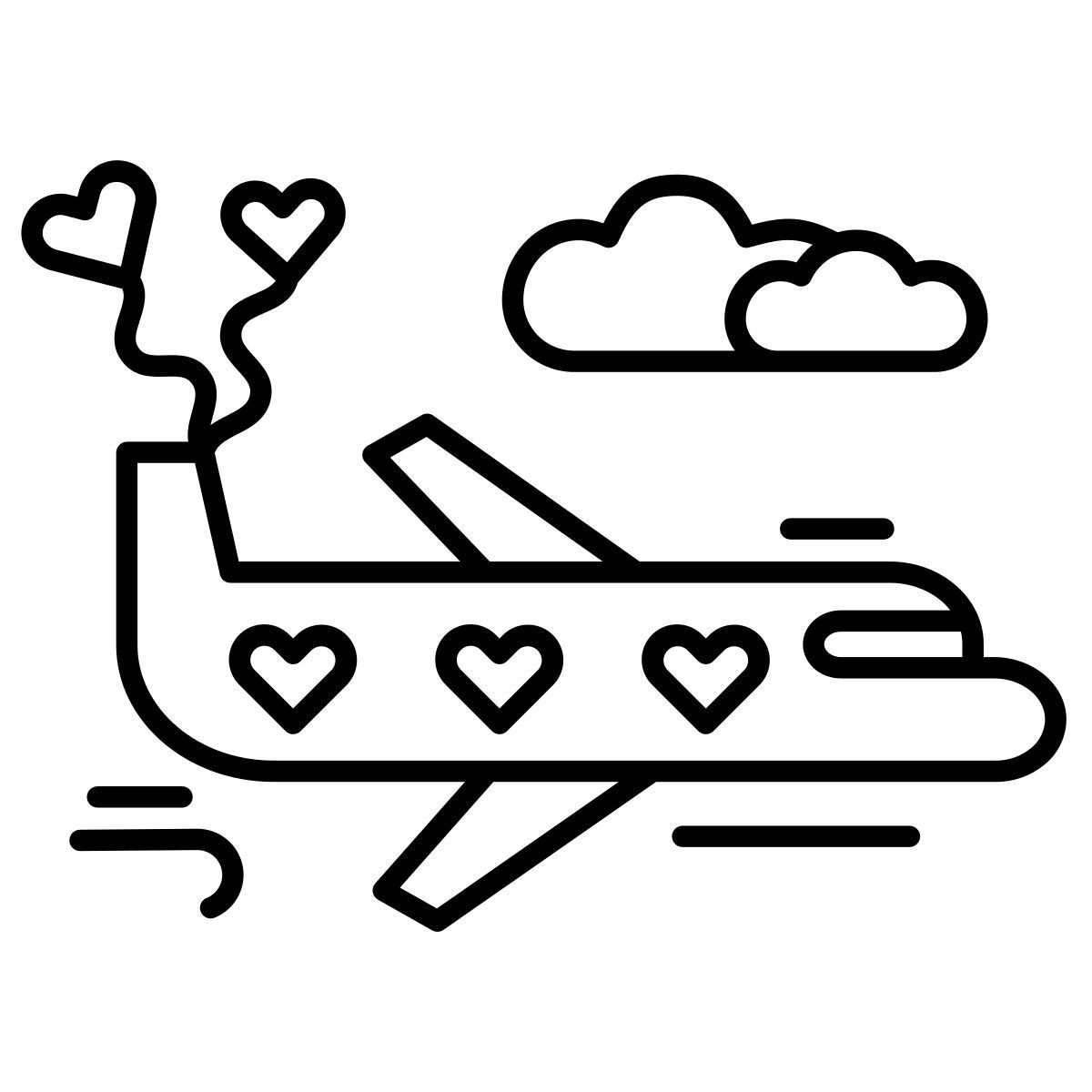 honeymoon flight icon