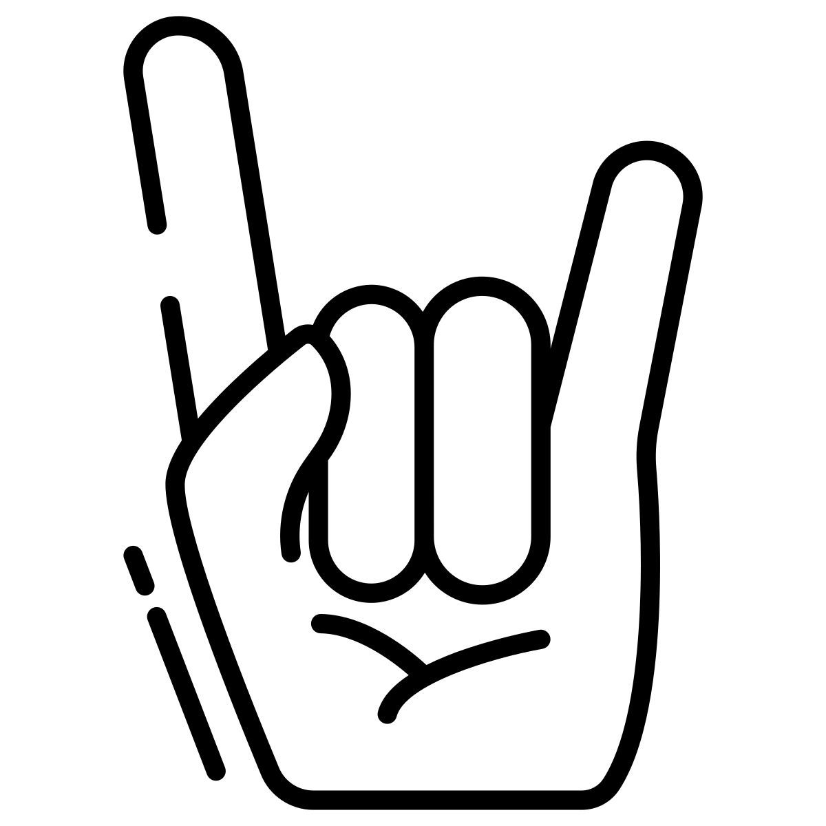 horns up icon