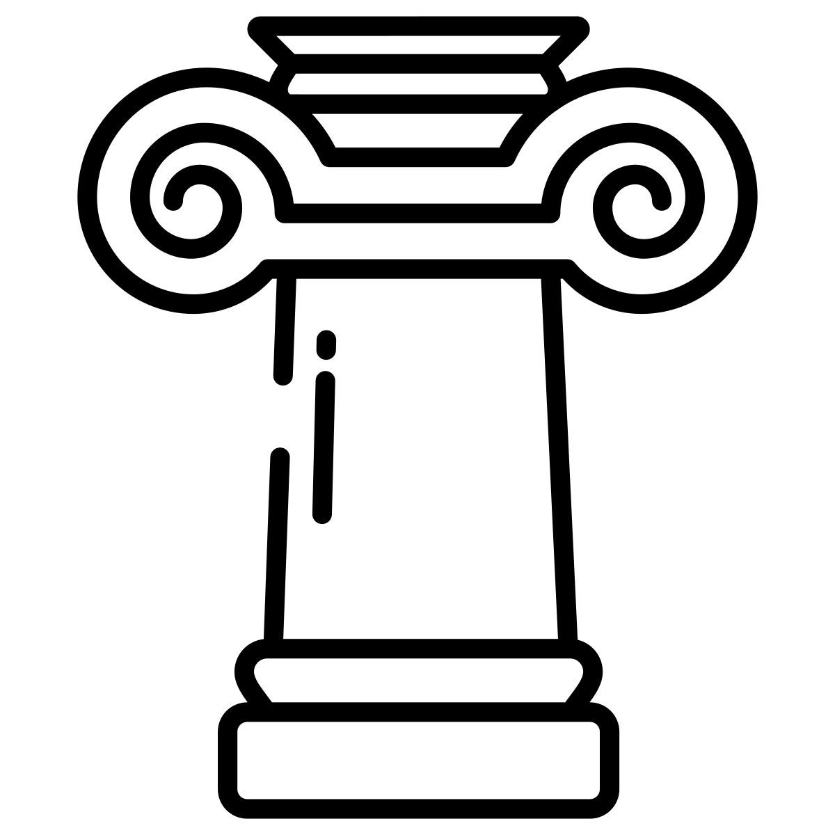 ionic greek pillar icon