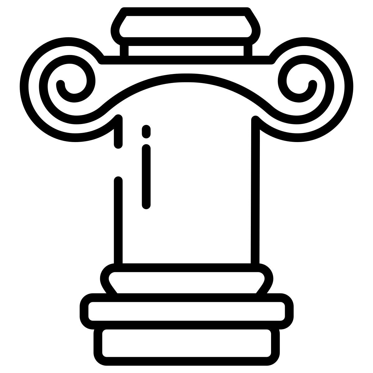 ionic greek pillar icon