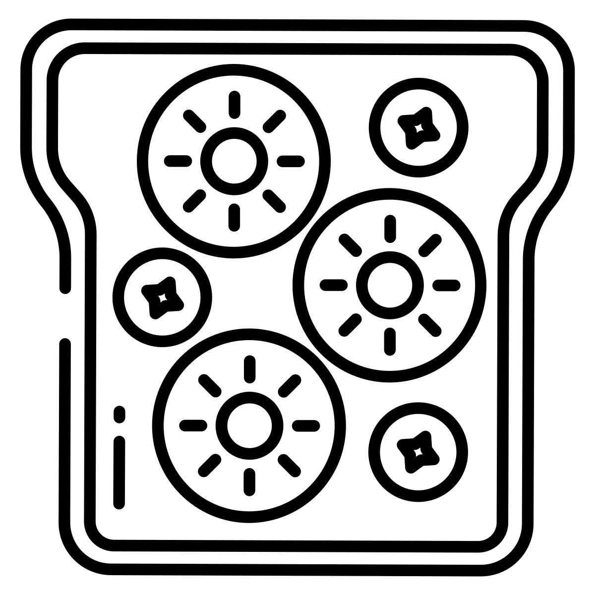 kiwi toast with blueberry icon