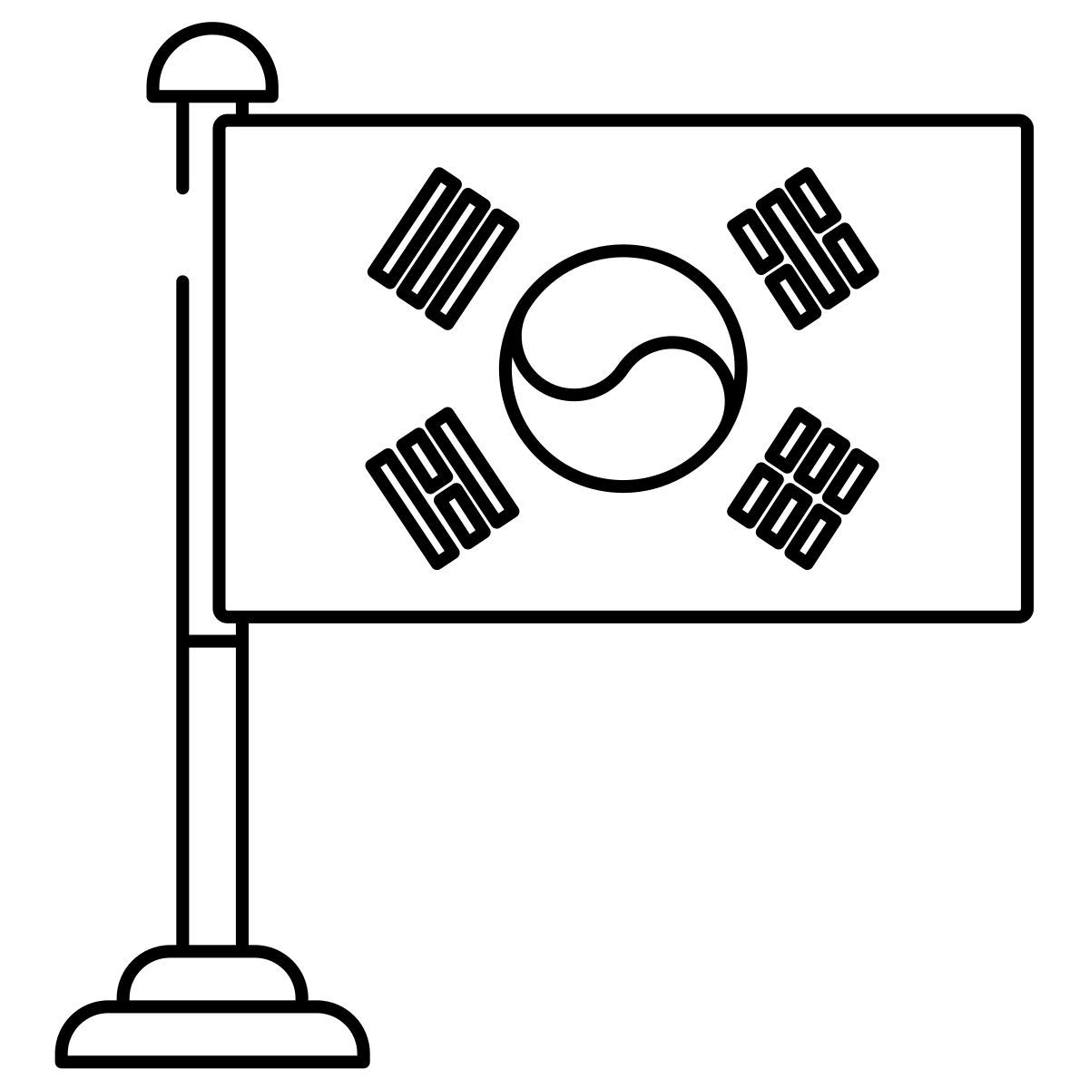 korea south flag icon