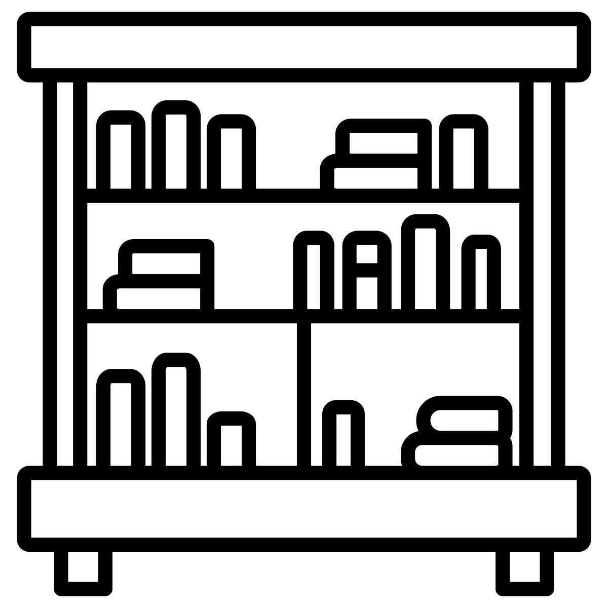 library shelf icon
