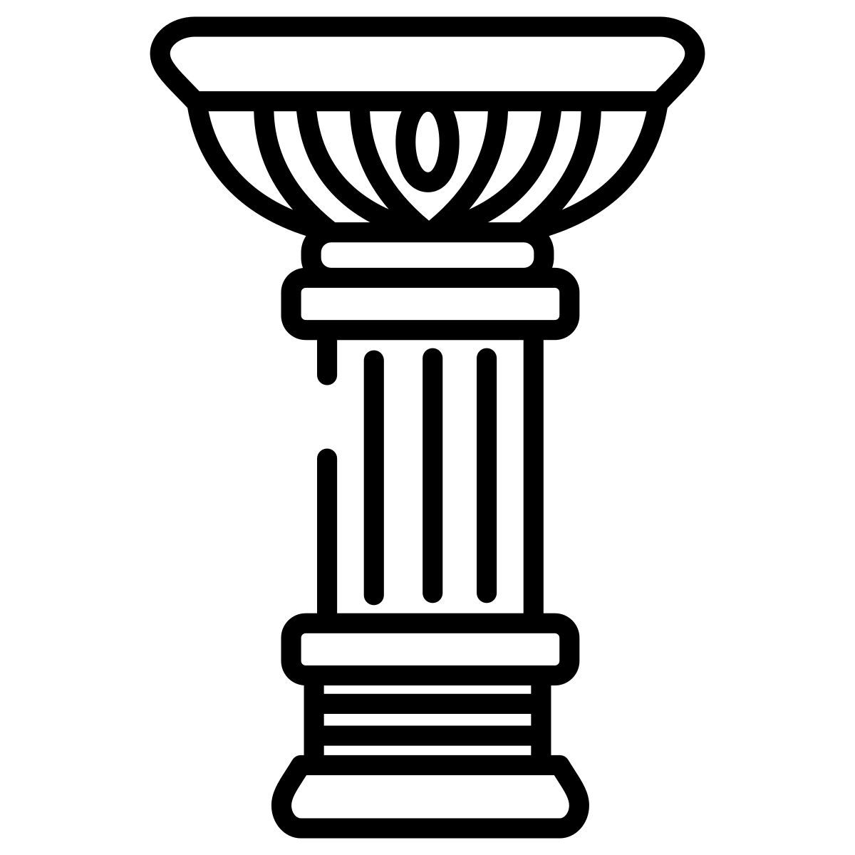 lotus greek pillar icon