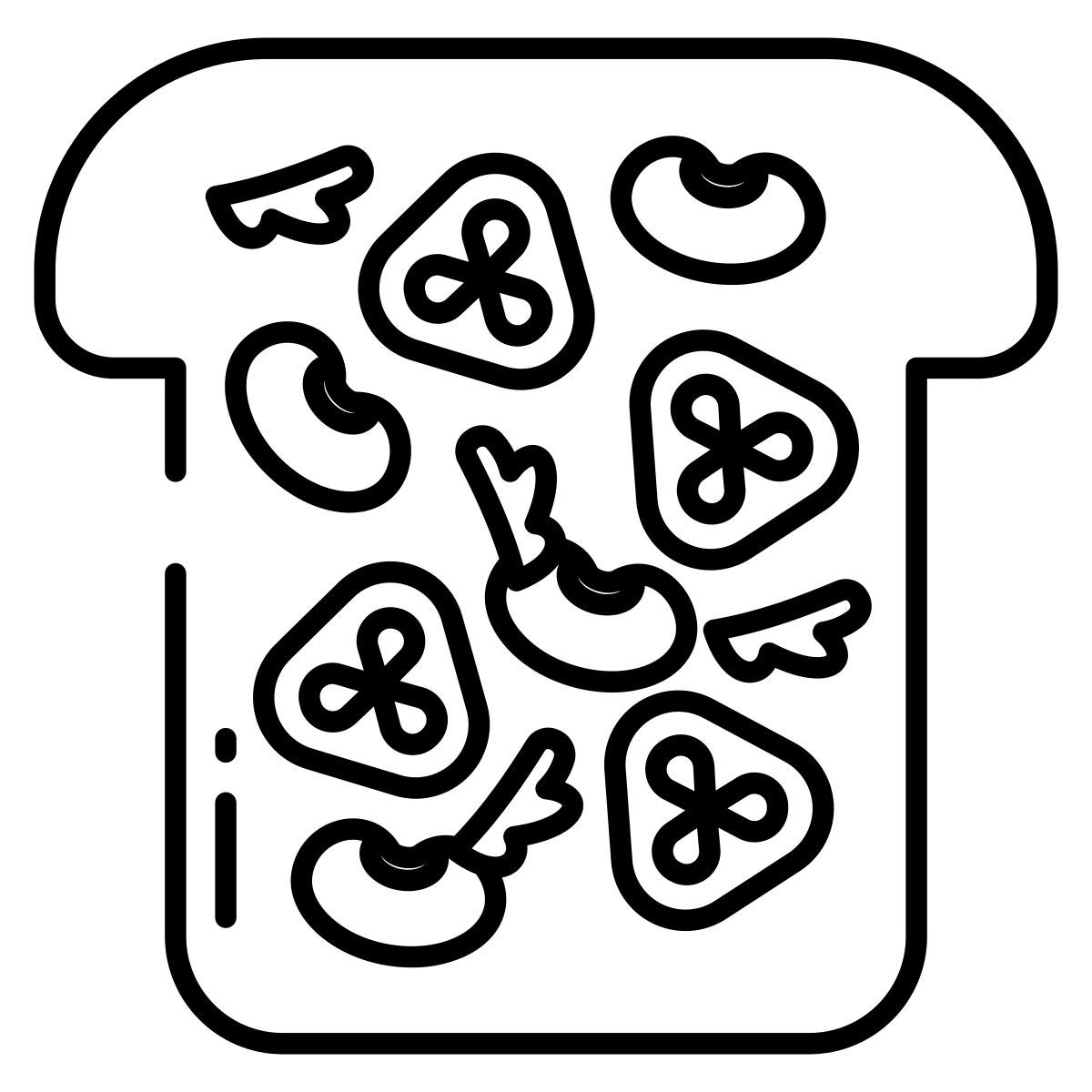 mexican black beans with jalapeno toast icon