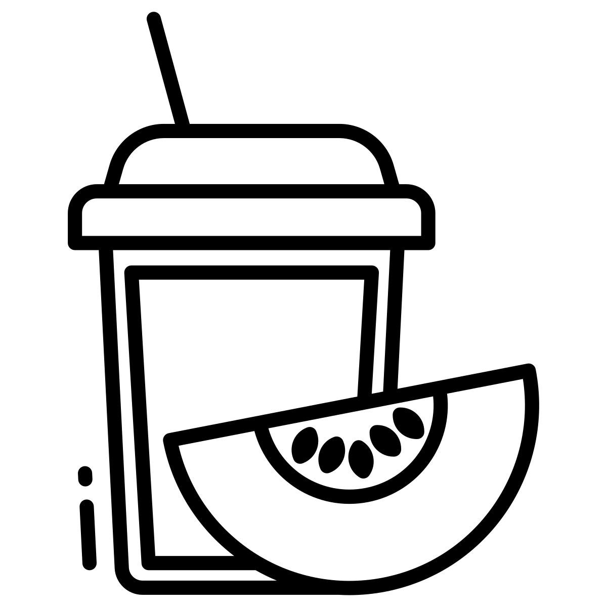 milkshake with cherry icon
