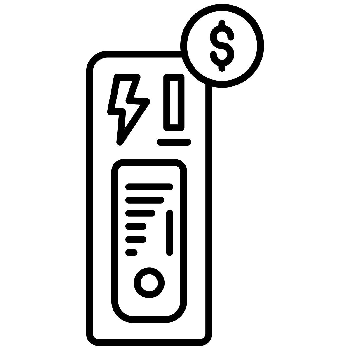 money paying machine icon