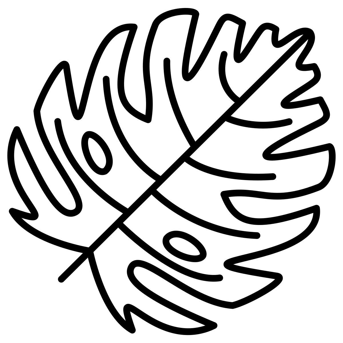 monstera leaf icon