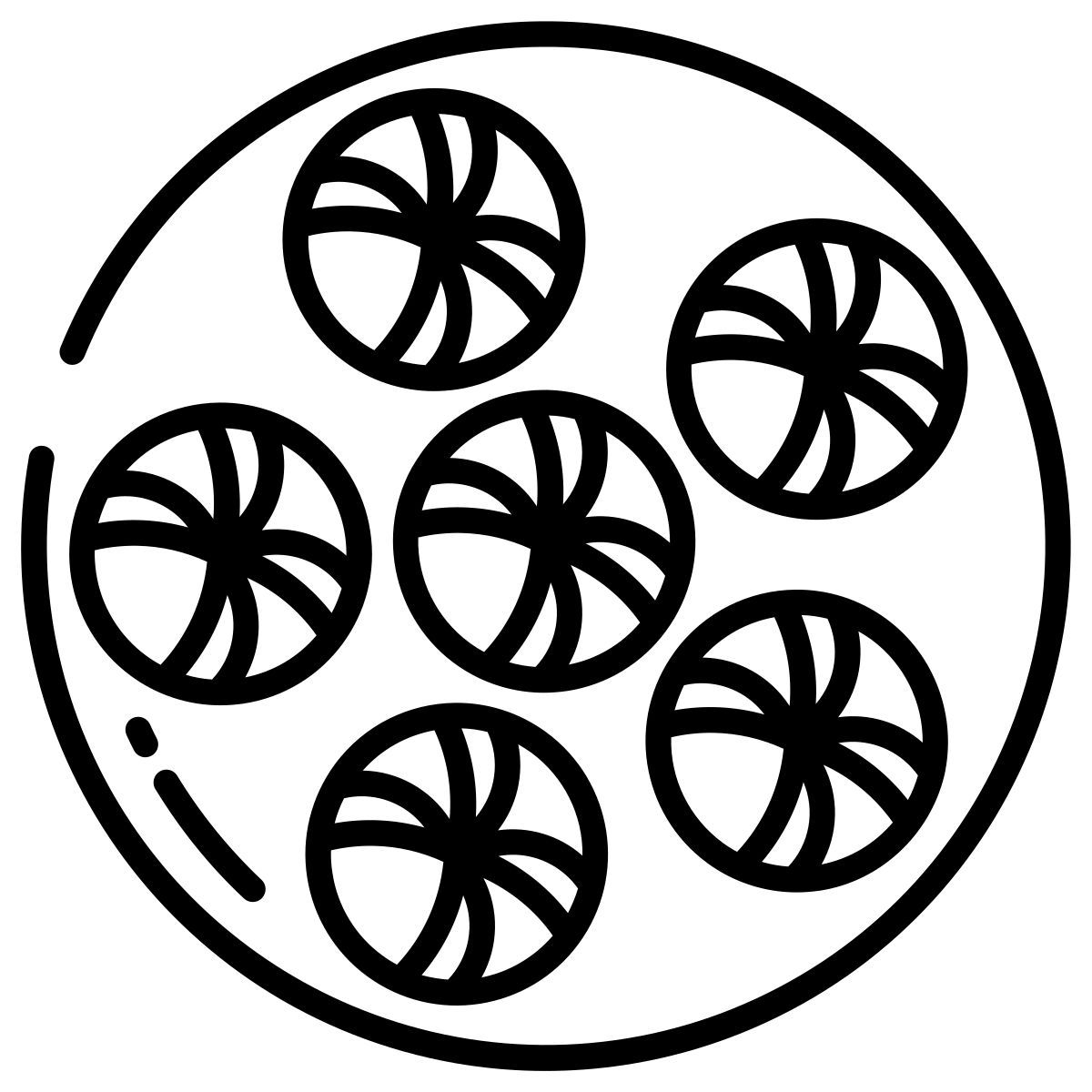 multi colored hard candies icon