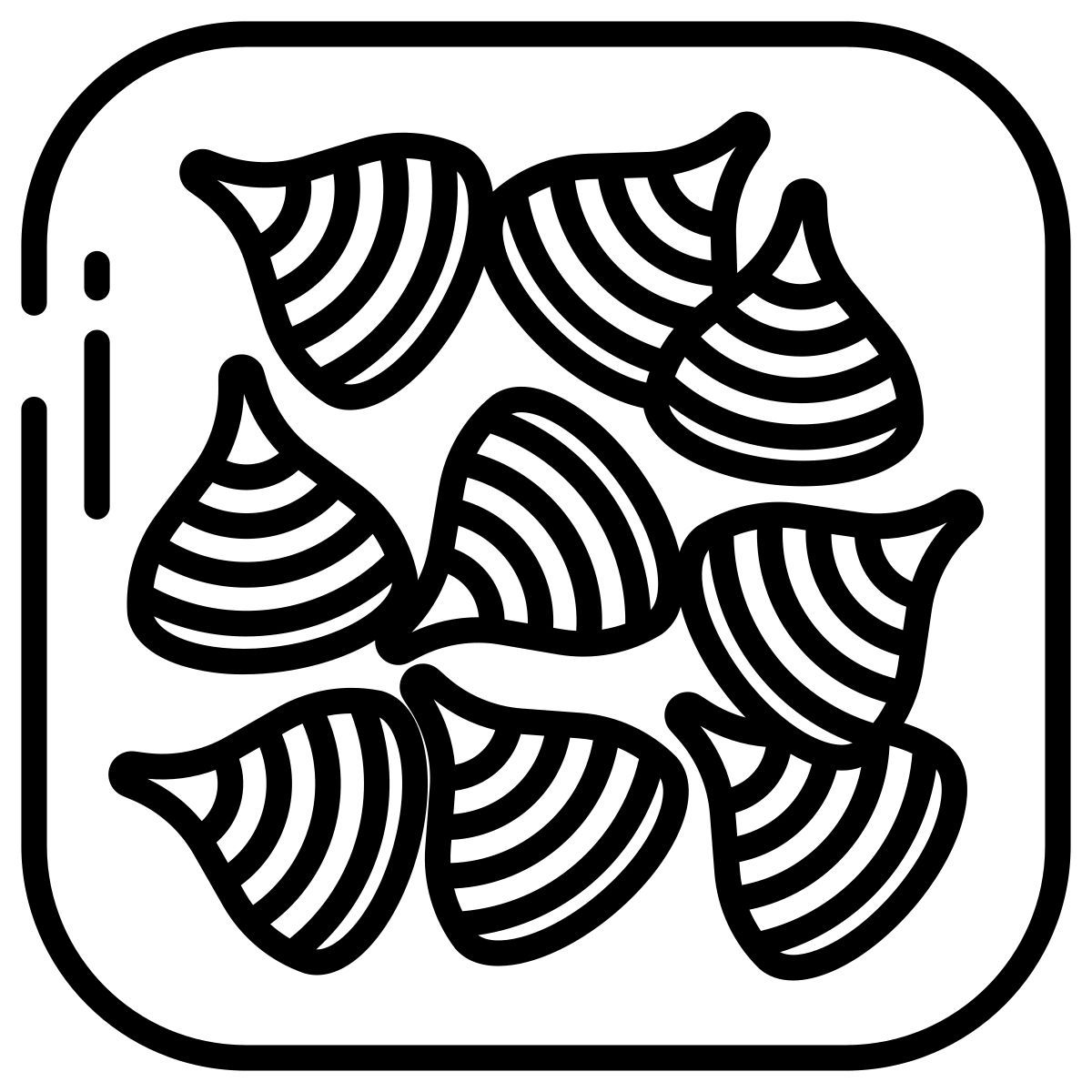 multi colored hard candies icon