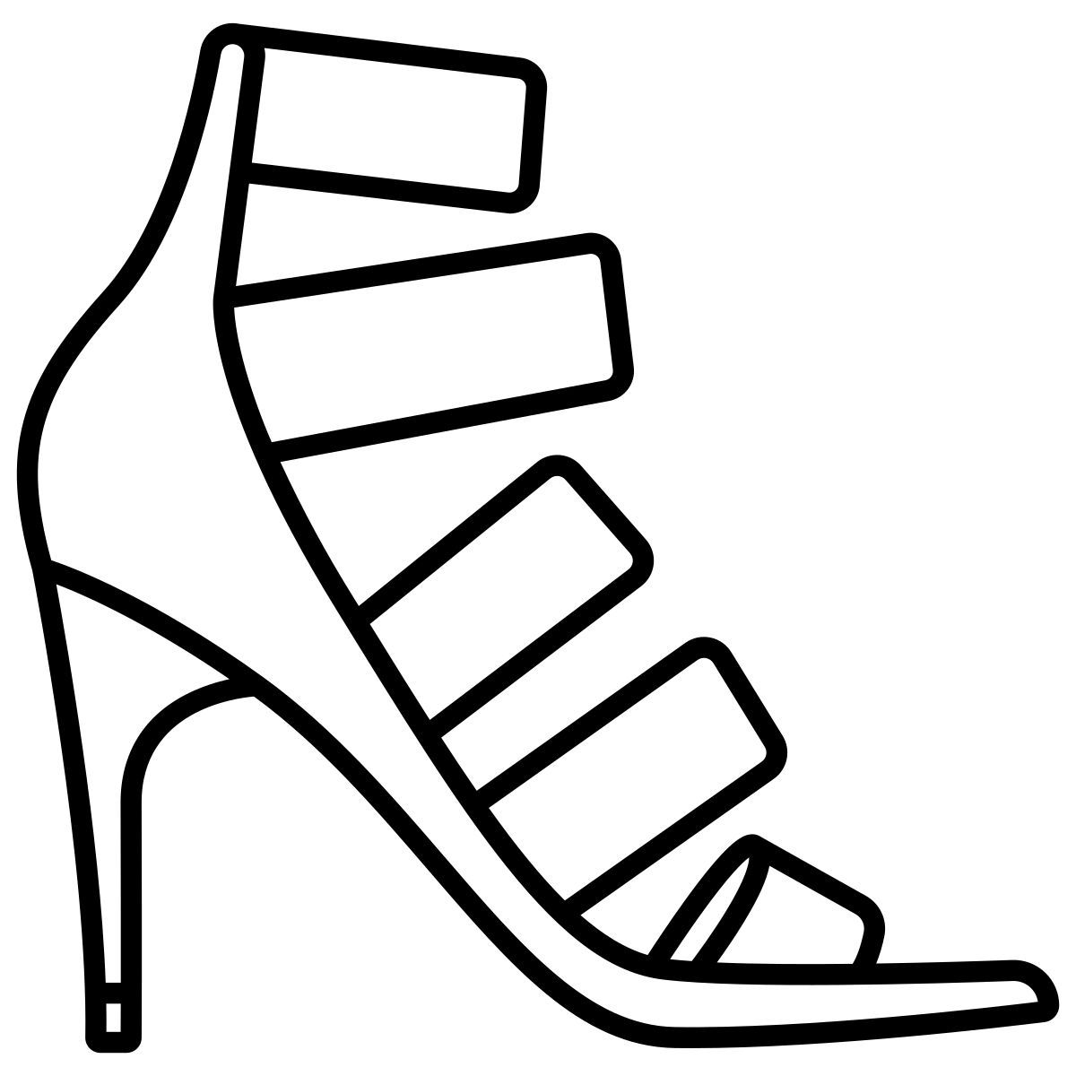 multi strap designer high heel icon