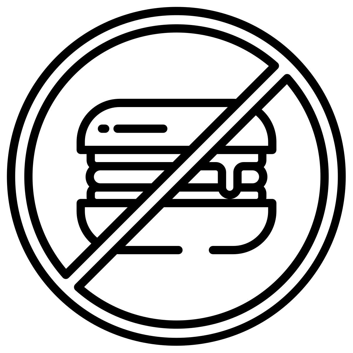 no fast food icon