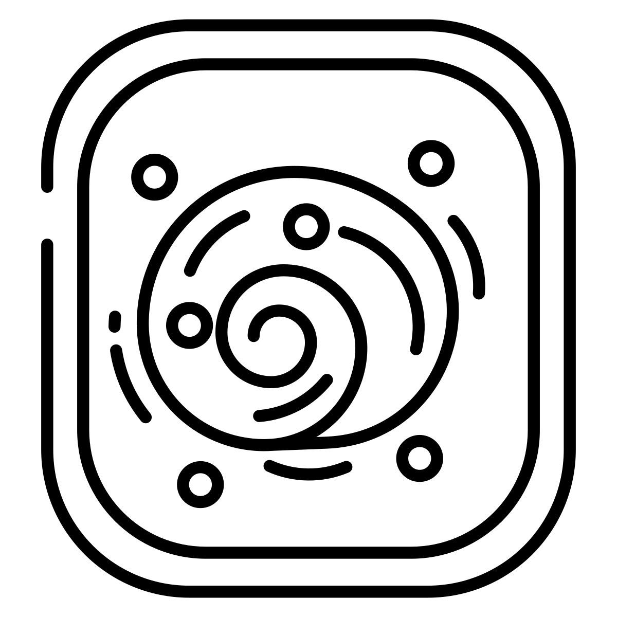 noodle open toast with green peas icon