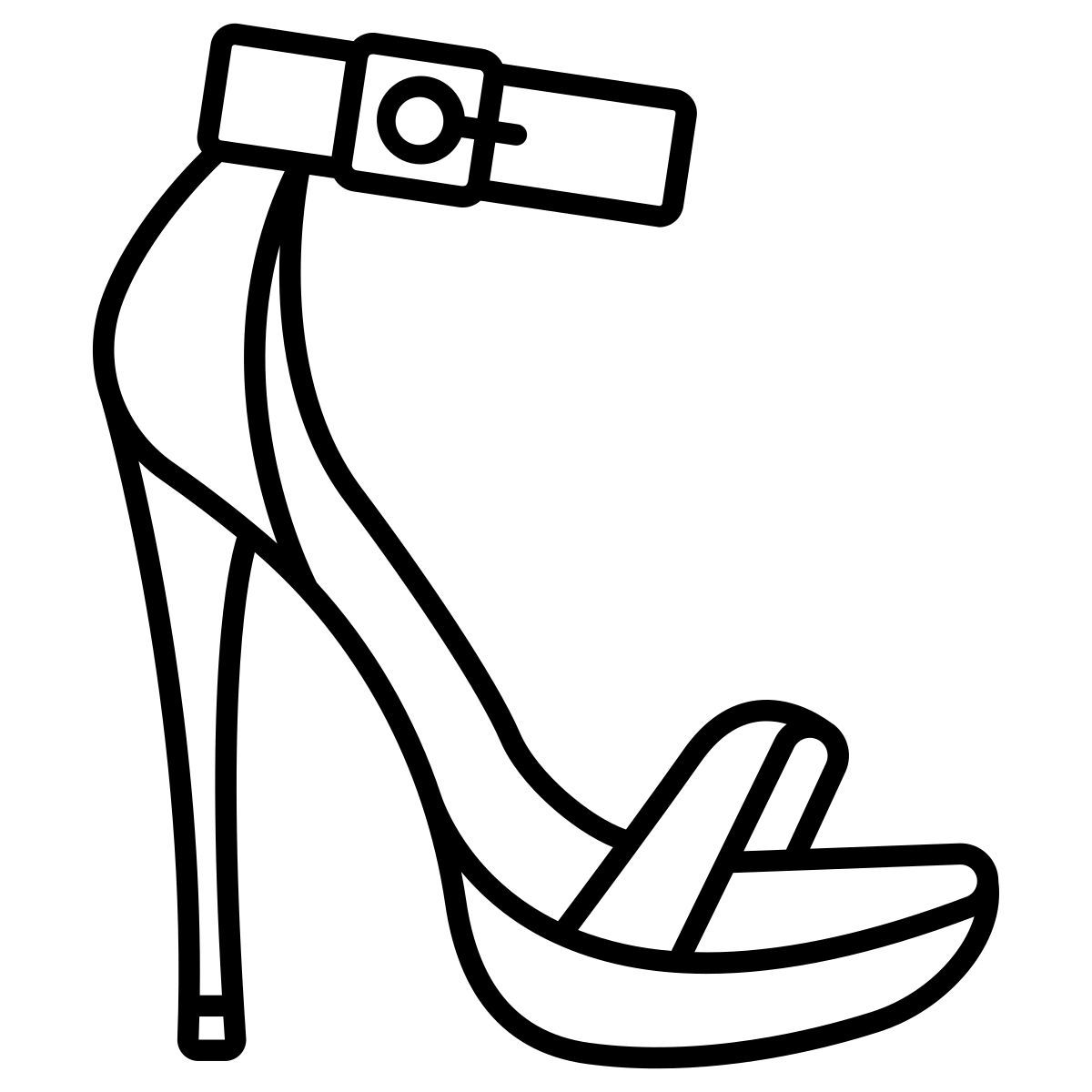 open toe heel icon