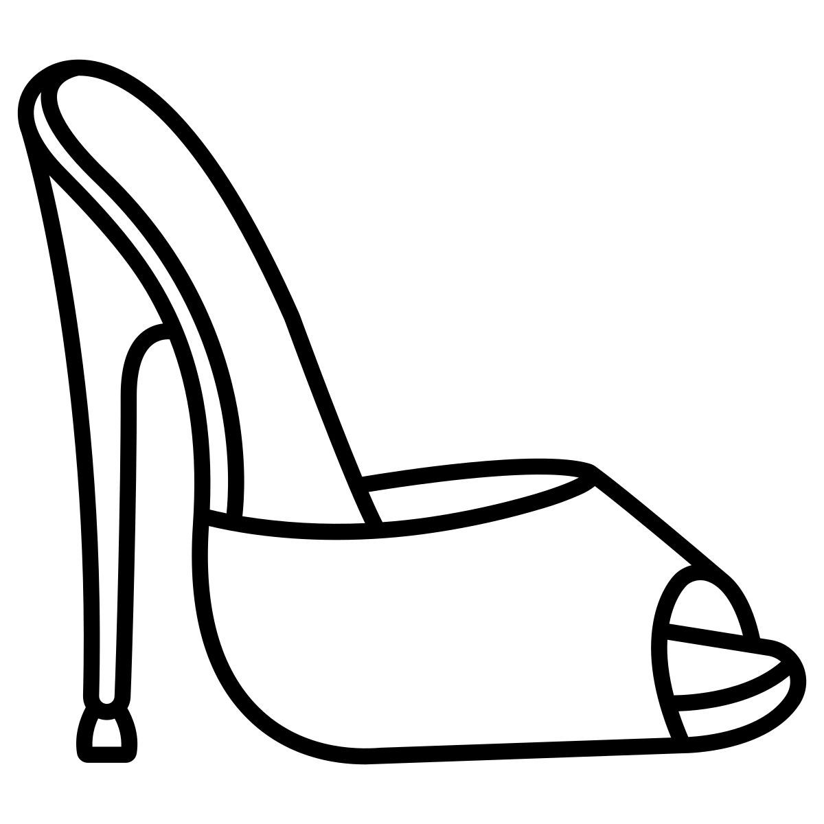 open toe high heel icon