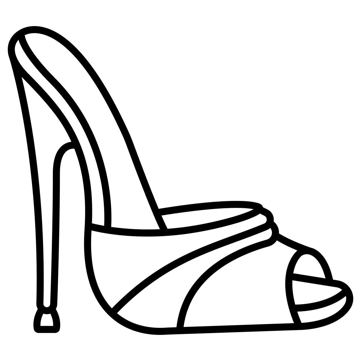 open toe sandal icon