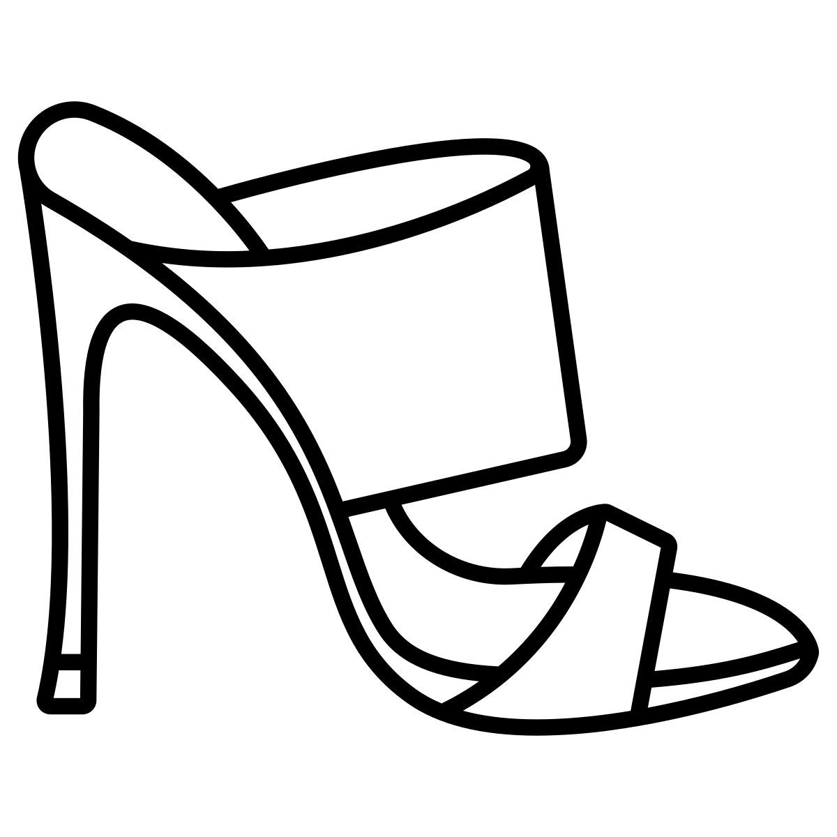 open toe stiletto heel icon